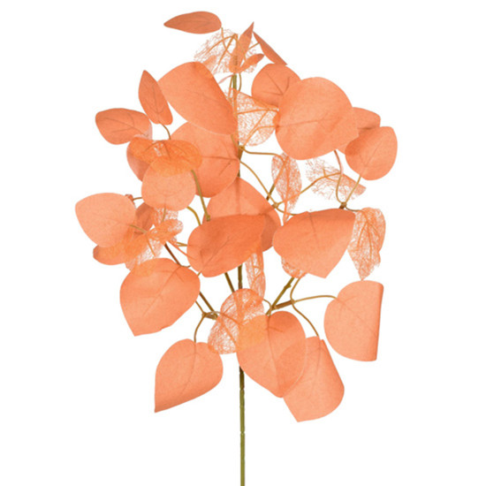Imagem HASTE DECORATIVA DE FOLHAS DO CAMPO LARANJA PERMANENTE EM PLÁSTICO 66X16 CM - GRILLO