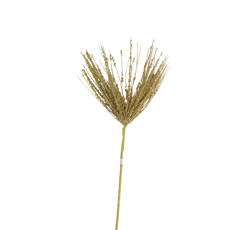 Imagem de GALHO MÉDIO DECORATIVO COM FOLHAS COR DOURADO COM GLITTER 59X20X15CM - CROMUS  - Cromus Embalagens Ind. E Com. Ltda