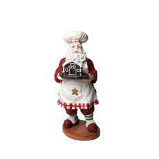 Imagem de PAPAI NOEL CONFEITEIRO GINGER DECORATIVO EM RESINA COLORIDO 32X12X12 CM - Cromus Embalagens Ind. E Com. Ltda