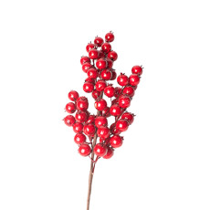 Imagem de HASTE DE BERRIES VERMELHAS DECORATIVAS EM METAL E PLÁSTICO 65X15 CM - Grillo Ltda