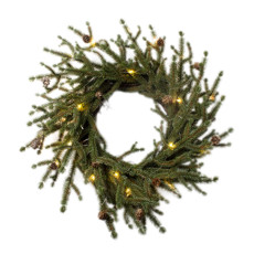 Imagem de GUIRLANDA NATALINA VERDE EM PLÁSTICO COM PISCA PISCA EM LED AMARELO 240V 10X45X45 CM - Grillo Ltda