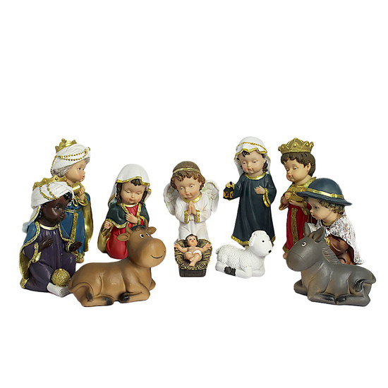 Imagem PRESÉPIO DECORATIVO EM RESINA COLORIDA - ARTESANATOS IRACEMA