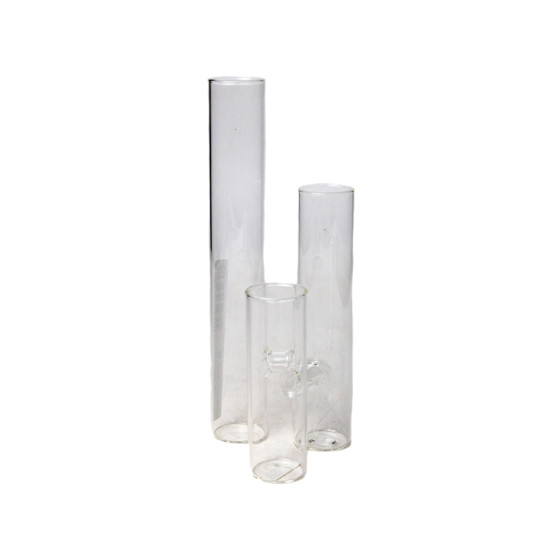 Imagem VASO DECORATIVO EM VIDRO TRANSPARENTE 19X8X8 CM