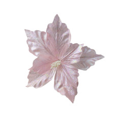 Imagem de POINSÉTIA DECORATIVA COR ROSA COM GLITTER 30CM - CROMUS  - Cromus Embalagens Ind. E Com. Ltda
