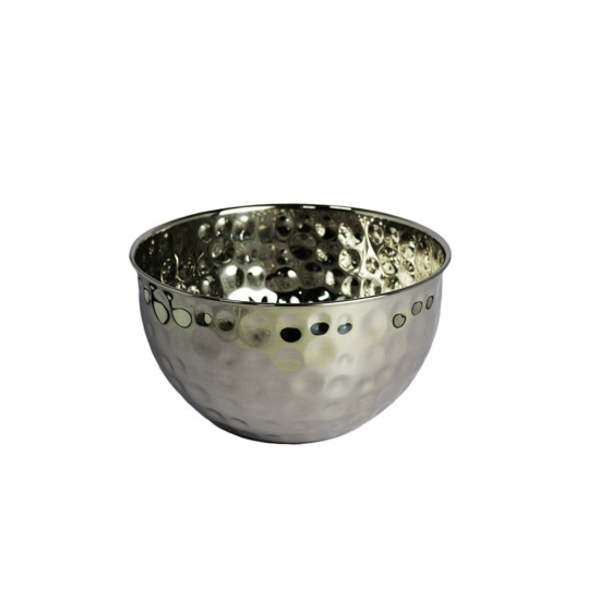 Imagem BOWL MARTELADO EM AÇO INOX 13X23CM - LILIAN GIFT DESIGN