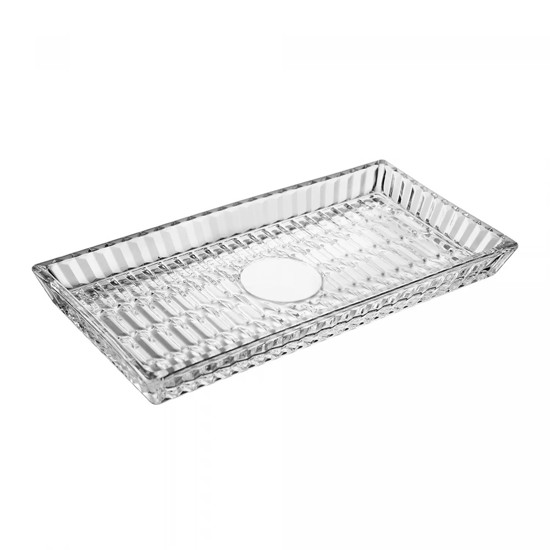 Imagem TRAVESSA RETANGULAR GENEVA EM CRISTAL 2,5X27,5X14CM - WOLFF