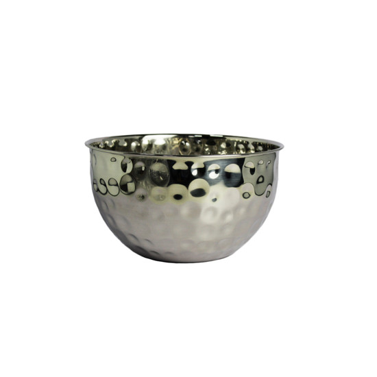 Imagem BOWL MARTELADO EM AÇO INOX 13X23CM - LILIAN GIFT DESIGN