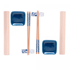 Imagem de CONJUNTO KOI 8 PEÇAS EM BAMBU PARA SUSHI - WOLFF - Rojemac Impotacao E Exportacao Ltda
