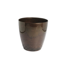 Imagem de CACHEPOT DIAMOND DECORATIVO COR MARROM CAFÉ EM PLÁSTICO 20X20CM - ATACAPLAST - Atacaplast Comercio E Distribuidora Ltda