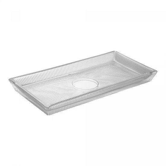 Imagem TRAVESSA RETANGULAR LINES EM CRISTAL 2,5X27X14CM - WOLFF