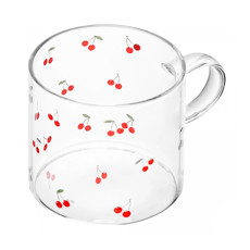 Imagem de CANECA CHERRY 125ML EM VIDRO BOROSSILICATO 6X8X6CM - LYOR - Coliseu Presentes Ltda