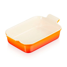 Imagem de TRAVESSA RETANGULAR HERITAGE EM CERÂMICA LARANJA 9X32X25,4CM - LE CREUSET - Le Creuset Do Brasil Ltda 
