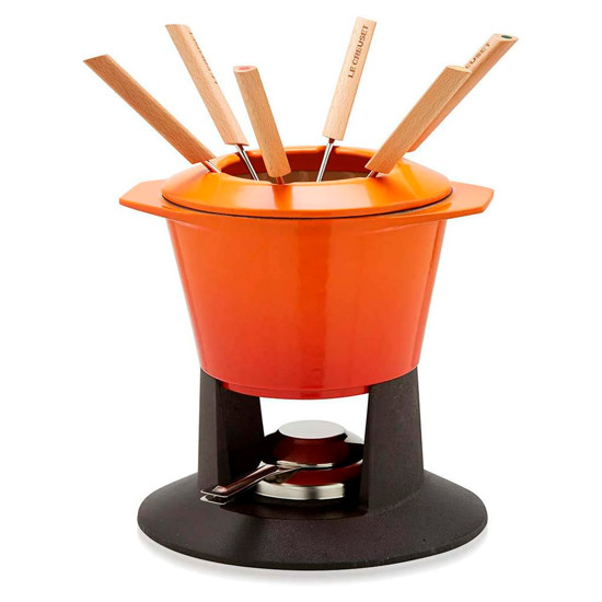 Imagem APARELHO DE FONDUE GOURMAND LARANJA EM FERRO FUNDIDO 19X22X22CM - LE CREUSET