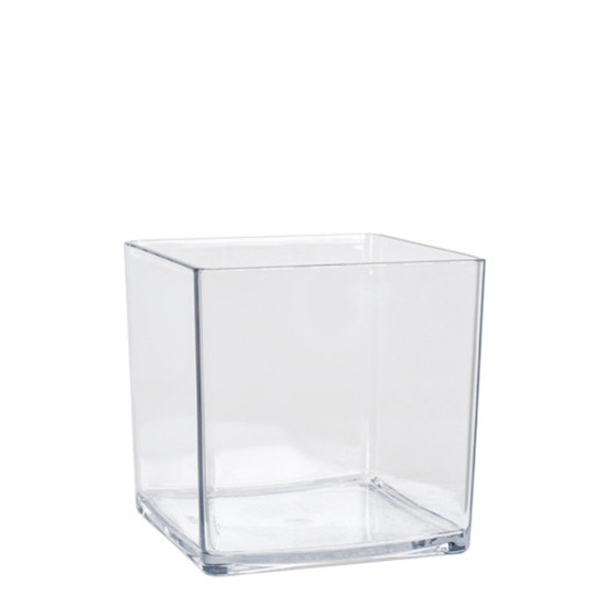 Imagem VASO QUADRADO DECORATIVO EM ACRÍLICO 10X10X10CM - GRILLO