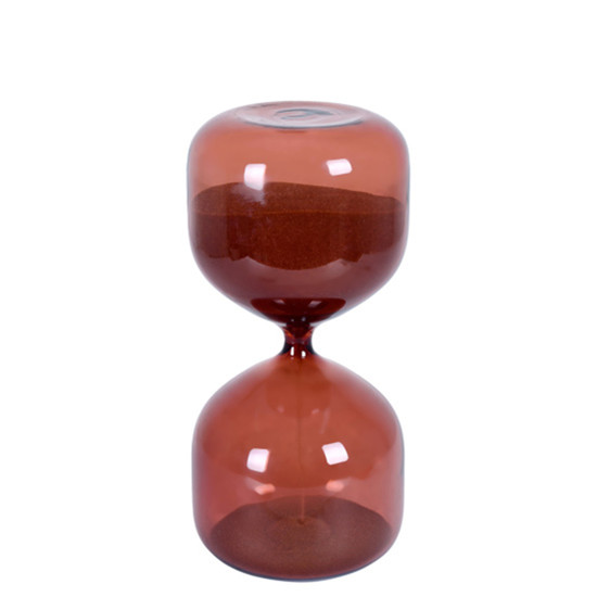 Imagem AMPULHETA 15 MINUTOS DECORATIVA EM VIDRO MARROM 17X8X8CM - GRILLO