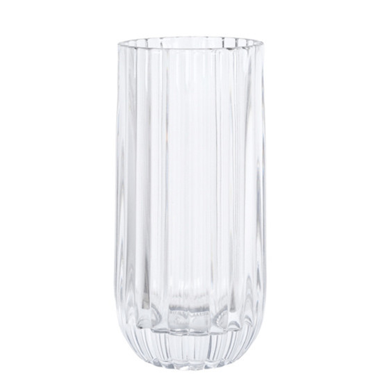 Imagem VASO DECORATIVO ESTRIADO EM VIDRO 23X10X10CM - GRILLO