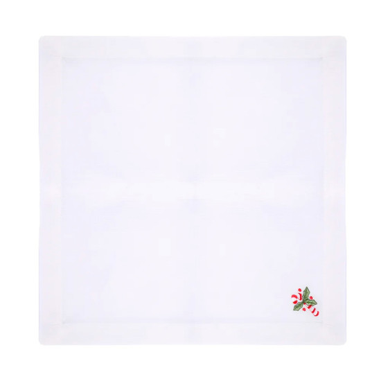 Imagem GUARDANAPO NATALINO DE PAPEL TECIDO BRANCO CANDY 40X40CM - CROMUS