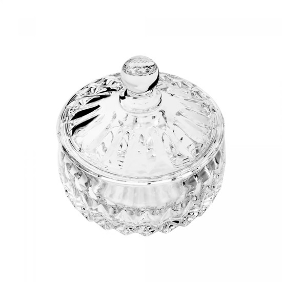 Imagem POTICHE DECORATIVO DE CRISTAL LOUISE 11X11CM - WOLFF