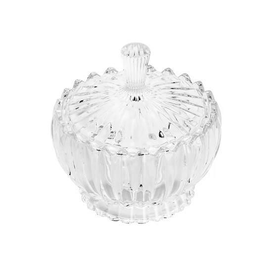 Imagem POTICHE COM TAMPA DECORATIVO EM CRISTAL GENEVA 17X18CM - WOLFF
