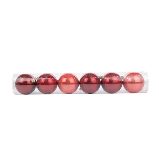 Imagem TUBO COM 6 BOLAS PÉROLADAS CASSIS EM PLÁSTICO 8CM - CROMUS
