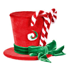 Imagem de CARTOLA CANDY DECORATIVA VERMELHA E VERDE EM TECIDO 16X18CM - GRILLO - Grillo Ltda