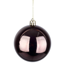 Imagem de BOLA NATALINA LISA METALIZADA OCRE 8CM 2 PEÇAS EM PLÁSTICO - GRILLO - Grillo Ltda