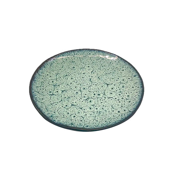 Imagem CONJUNTO 6 PRATOS PARA SOBREMESA EM PORCELANA VERDE E PRETO 20CM - CROSS