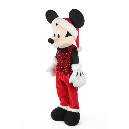 Imagem MINNIE NATALINA COM GORRO VERMELHO E VESTIDO COM LANTEJOLAS VERMELHAS - CROMUS