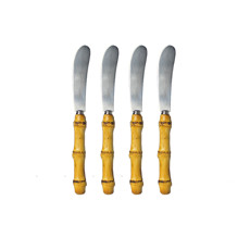 Imagem de KIT 4 ESPÁTULAS BAMBU NATURAL AÇO INOX - KENYA - M. Shop Comercial Ltda