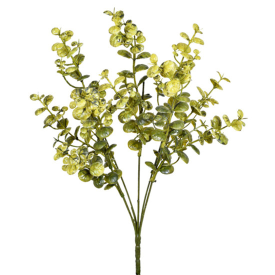 Imagem BUQUÊ DE FOLHAS VERDES OUTONADAS DECORATIVAS DE PLÁSTICO 30X13CM - GRILLO