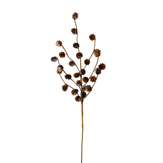 Imagem HASTE DECORATIVA MOLDÁVEL DE PINHAS NEVADAS 70CM - TUUT