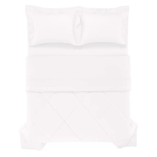 Imagem EDREDOM KING 100% ALGODÃO EGÍPCIO GRASSO BRANCO 290X270CM - TRUSSARDI