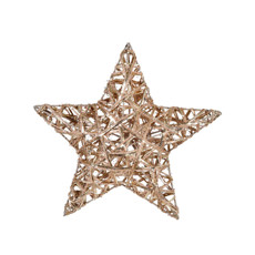 Imagem de ESTRELA NATALINA DECORATIVA ARAMADA EM METAL CHAMPAGNE 20CM - GRILLO - Grillo Ltda