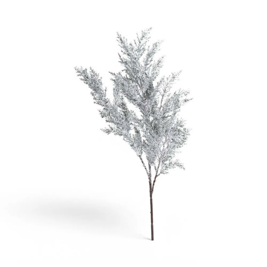 Imagem HASTE DECORATIVA DE FOLHAGEM VERDE NEVADA EM PLÁSTICO E ARAME 70X29X8CM - CROMUS