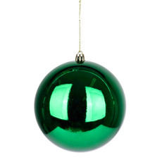 Imagem de BOLA NATALINA VERDE METALIZADA DE PLÁSTICO 15CM - GRILLO - Grillo Ltda