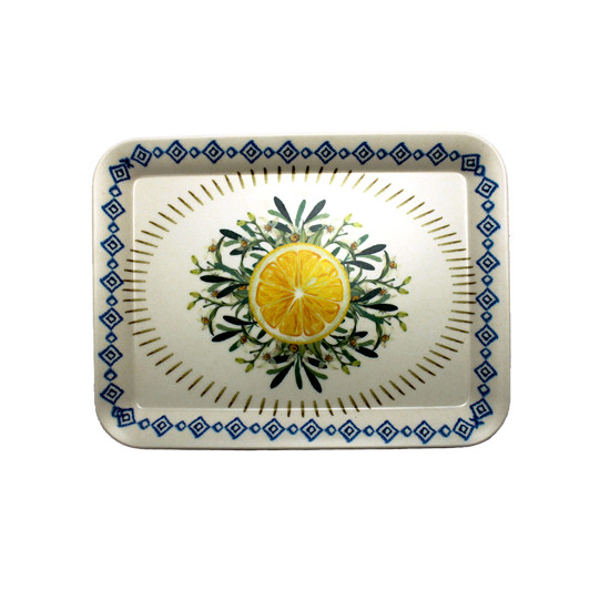 Imagem BANDEJA RETANGULAR LIMONE EM FIBRA DE BAMBU 2X30X23CM - TUUT