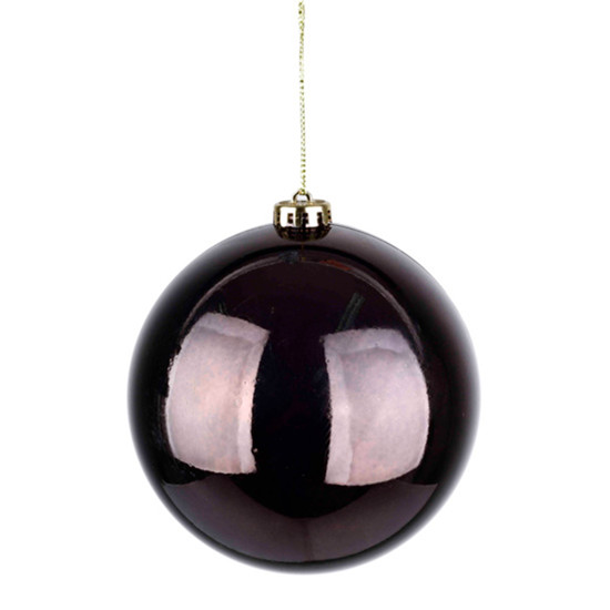 Imagem BOLA NATALINA OCRE METALIZADA DE PLÁSTICO 15CM - GRILLO