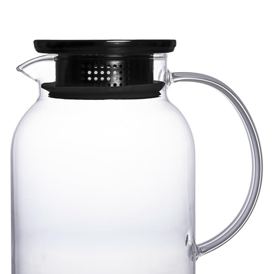 Imagem JARRA TWINKLE EM VIDRO BOROSSILICATO COM TAMPA EM AÇO INOX 1,8L - FRACALANZA