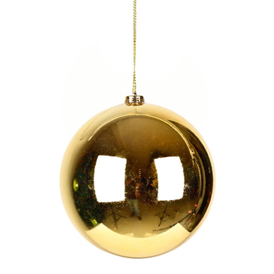 Imagem BOLA NATALINA DOURADA METALIZADA DE PLÁSTICO 20CM - GRILLO