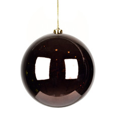 Imagem de BOLA NATALINA OCRE METALIZADA DE PLÁSTICO 20CM - GRILLO - Grillo Ltda