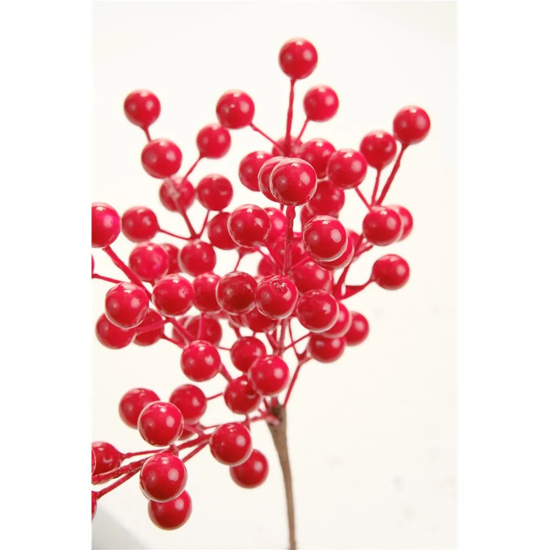 Imagem HASTE DECORATIVA MOLDÁVEL DE BERRIES VERMELHAS 16,5X14X,5X11CM - CROMUS