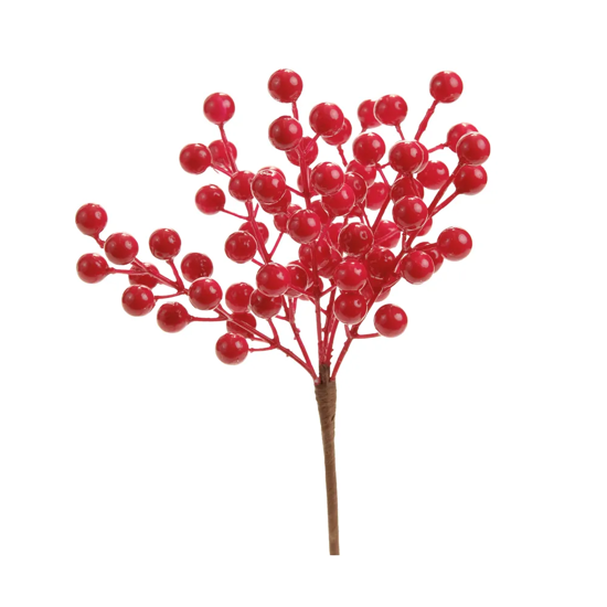 Imagem HASTE DECORATIVA MOLDÁVEL DE BERRIES VERMELHAS 16,5X14X,5X11CM - CROMUS