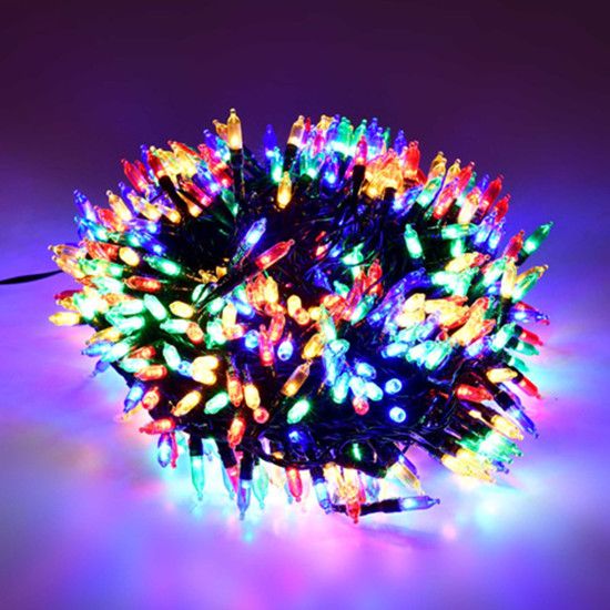 Imagem CORDÃO DECORATIVO 500 LEDS LUZ FIXA COLORIDOS BIVOLT 20M - GRILLO