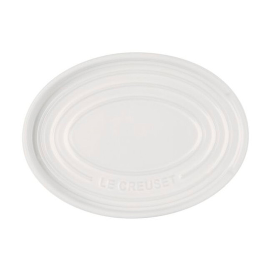 Imagem DESCANSO OVAL BRANCO 16CM DE CERÂMICA PARA COLHER - LE CREUSET