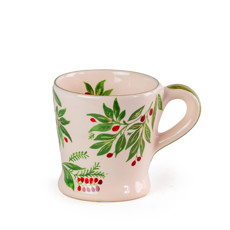 Imagem de CANECA BERRIES VERMELHAS E FOLHAS VERDES DE CERÂMICA - CERÂMICA LUIZ SALVADOR - São Lourenco Comercio E Decoracao Eireli