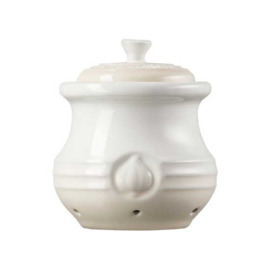 Imagem POTE DE CERÂMICA BRANCO PARA ALHO 12X10X7CM - LE CREUSET