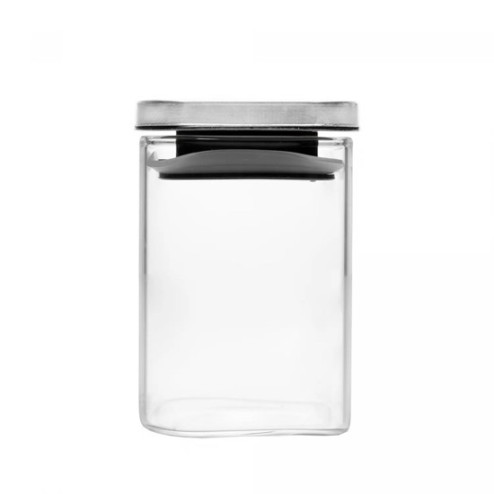 Imagem POTE HERMÉTICO COM TAMPA PRATA TUTTI 180ML DE VIDRO BOROSSILICATO 9X6X6CM - WOLFF