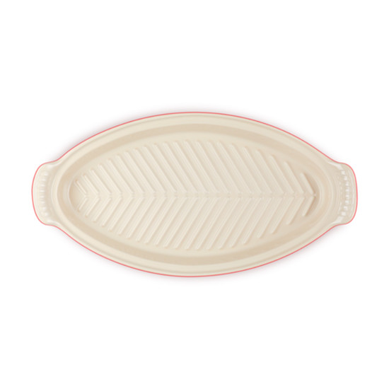Imagem TRAVESSA VERMELHA DE CERÂMICA COM TAMPA HERITAGE PARA PEIXE 4X41X18CM - LE CREUSET