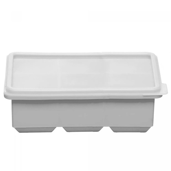 Imagem FORMA CINZA DE SILICONE PARA GELO 6 CUBOS 5,5X16,5X13CM - LYOR