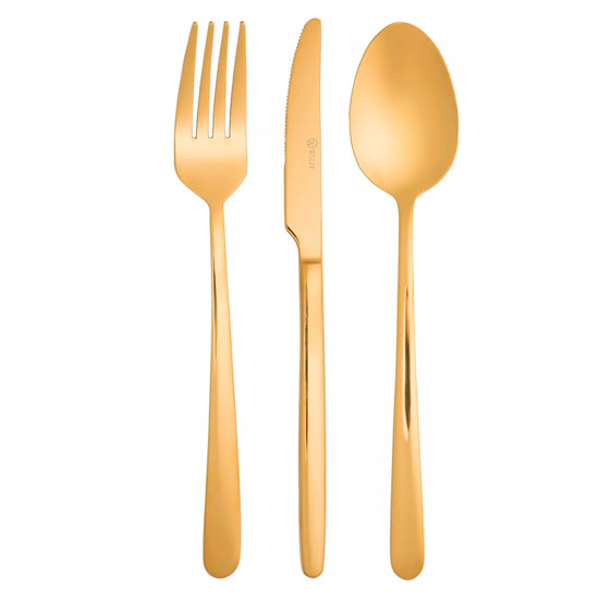 Imagem FAQUEIRO VIENA 12 PEÇAS DOURADO AÇO INOX - WOLFF